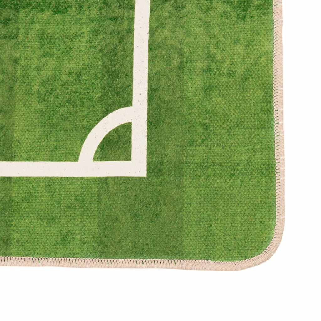 VidaXL Tapis pour enfants terrain de football lavable antidérapant 160x230 cm vert