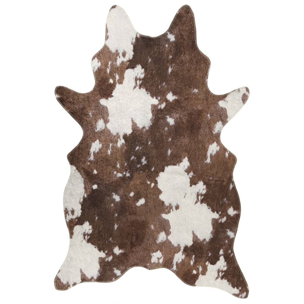 VidaXL Tapis motif vache lavable antidérapant 120x170 cm noir et blanc