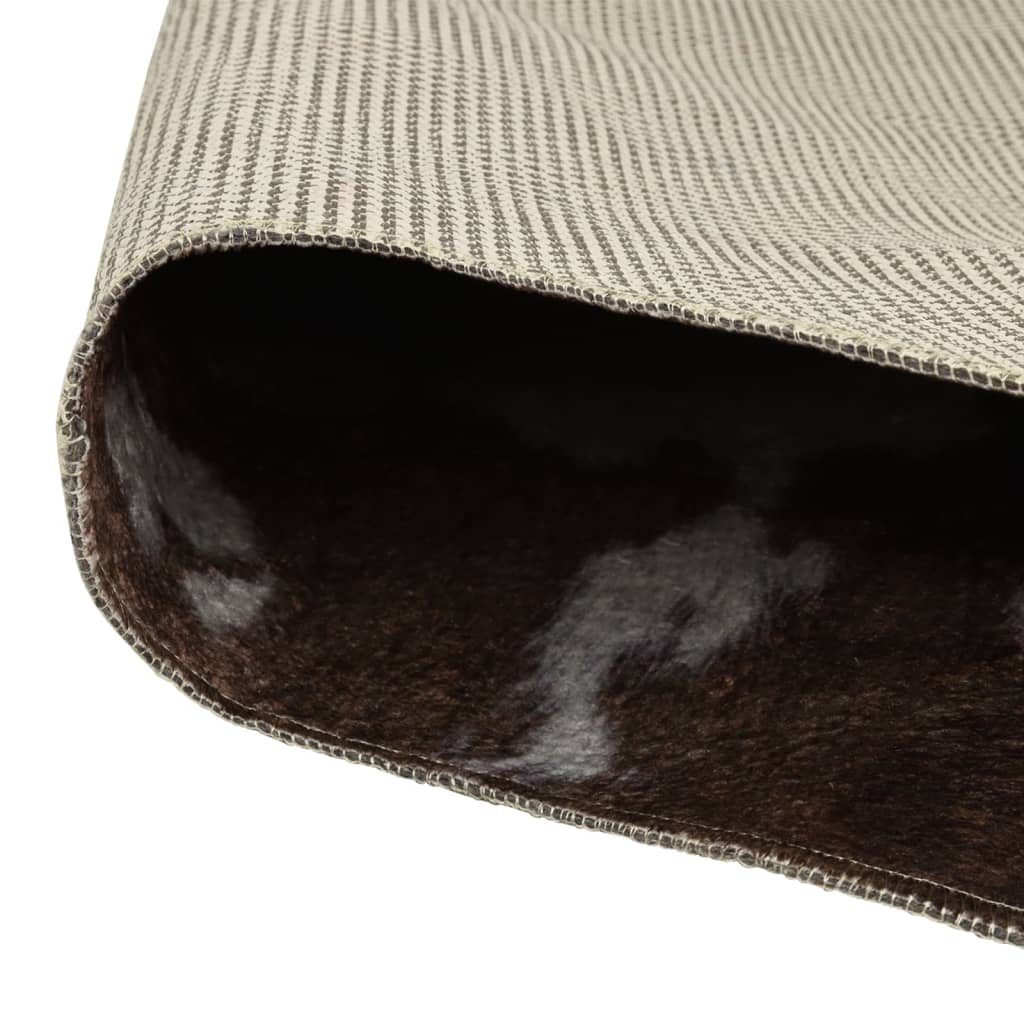VidaXL Tapis motif vache lavable antidérapant 120x170 cm noir et blanc