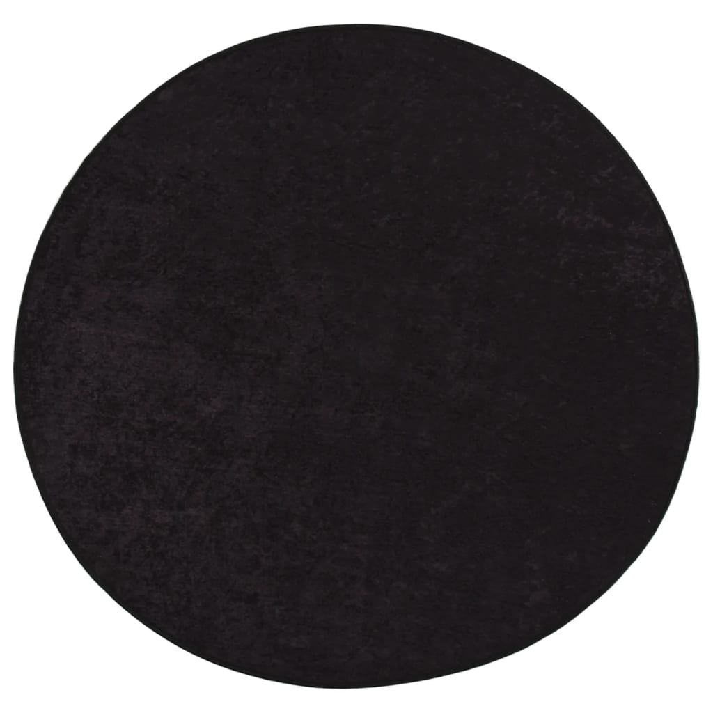 Vidaxl tapis antidérapant lavable ø 200 cm anthracite