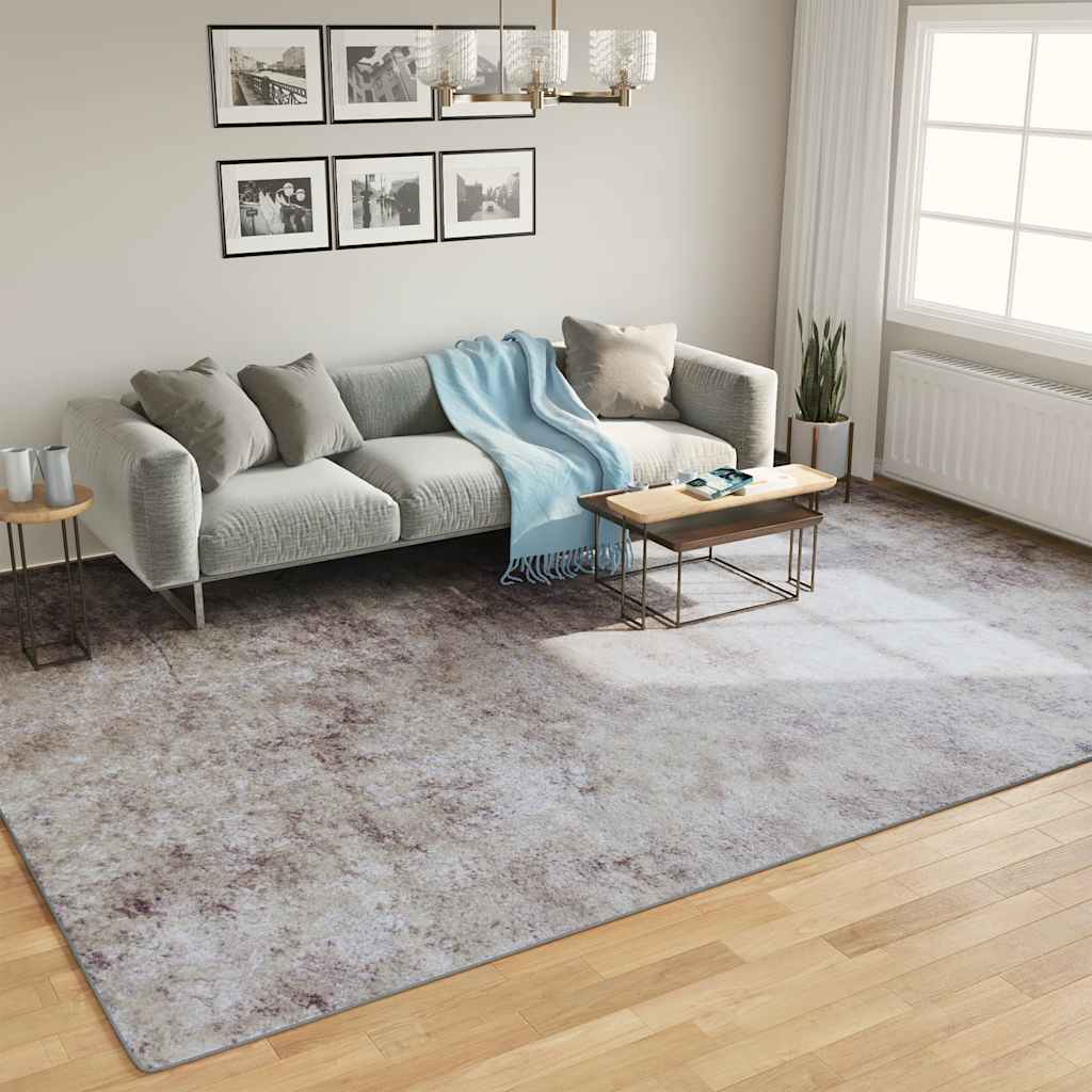 Vidaxx tapis lavable antidérapant 400x300 cm gris