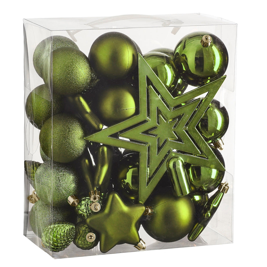 Décoration d'arbre Edelman incassable d.green 40 pièces - d8cm | 2 pièces