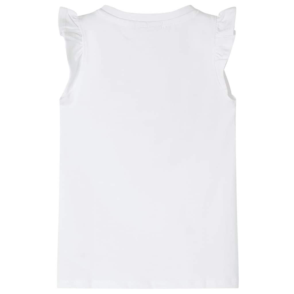 VidaXL Chemise enfant à manches à volants 104 blanc