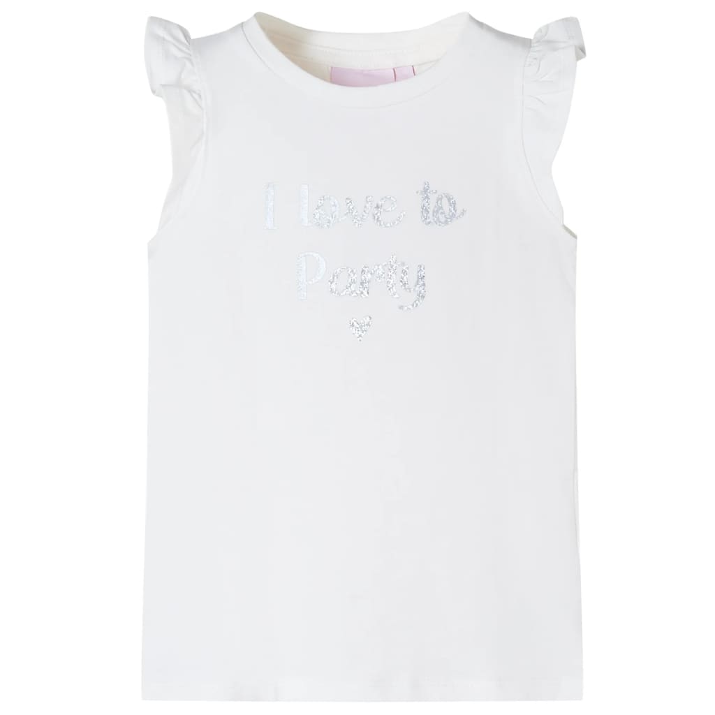 VidaXL Chemise enfant à manches à volants 140 blanc