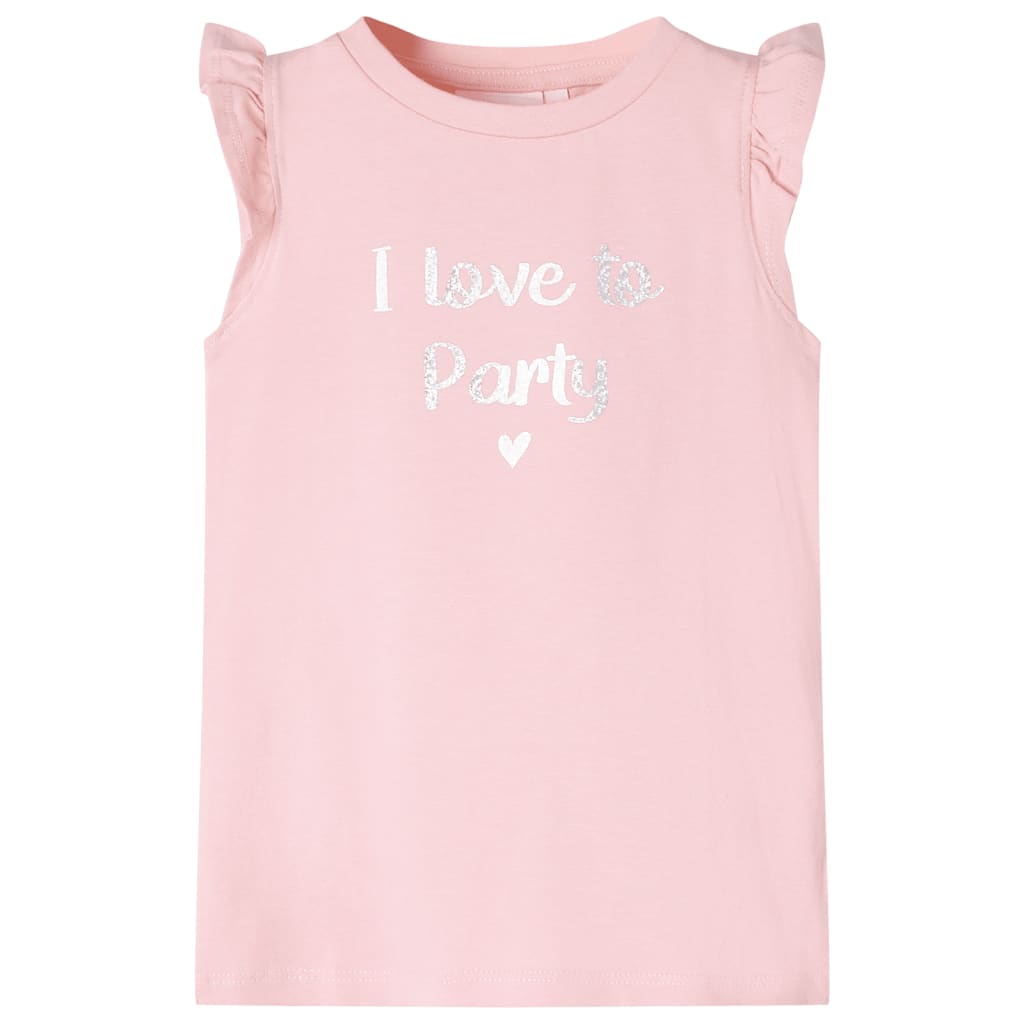 VidaXL Chemise enfant avec volants sur les manches 92 rose clair