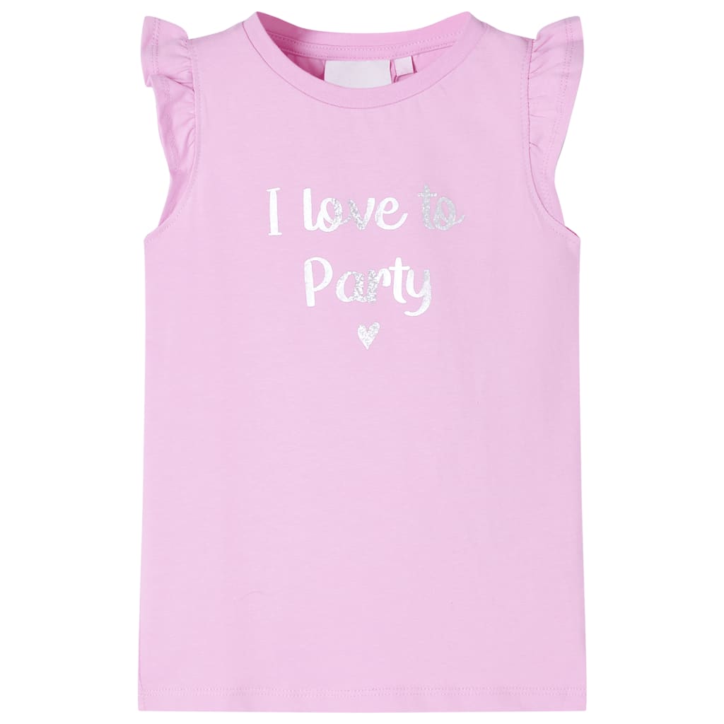 VidaXL Chemise enfant avec volants sur les manches 116 lilas