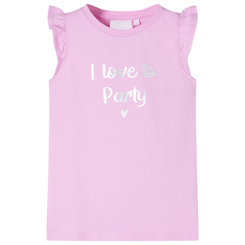 VidaXL Chemise enfant avec volants sur les manches 140 lilas