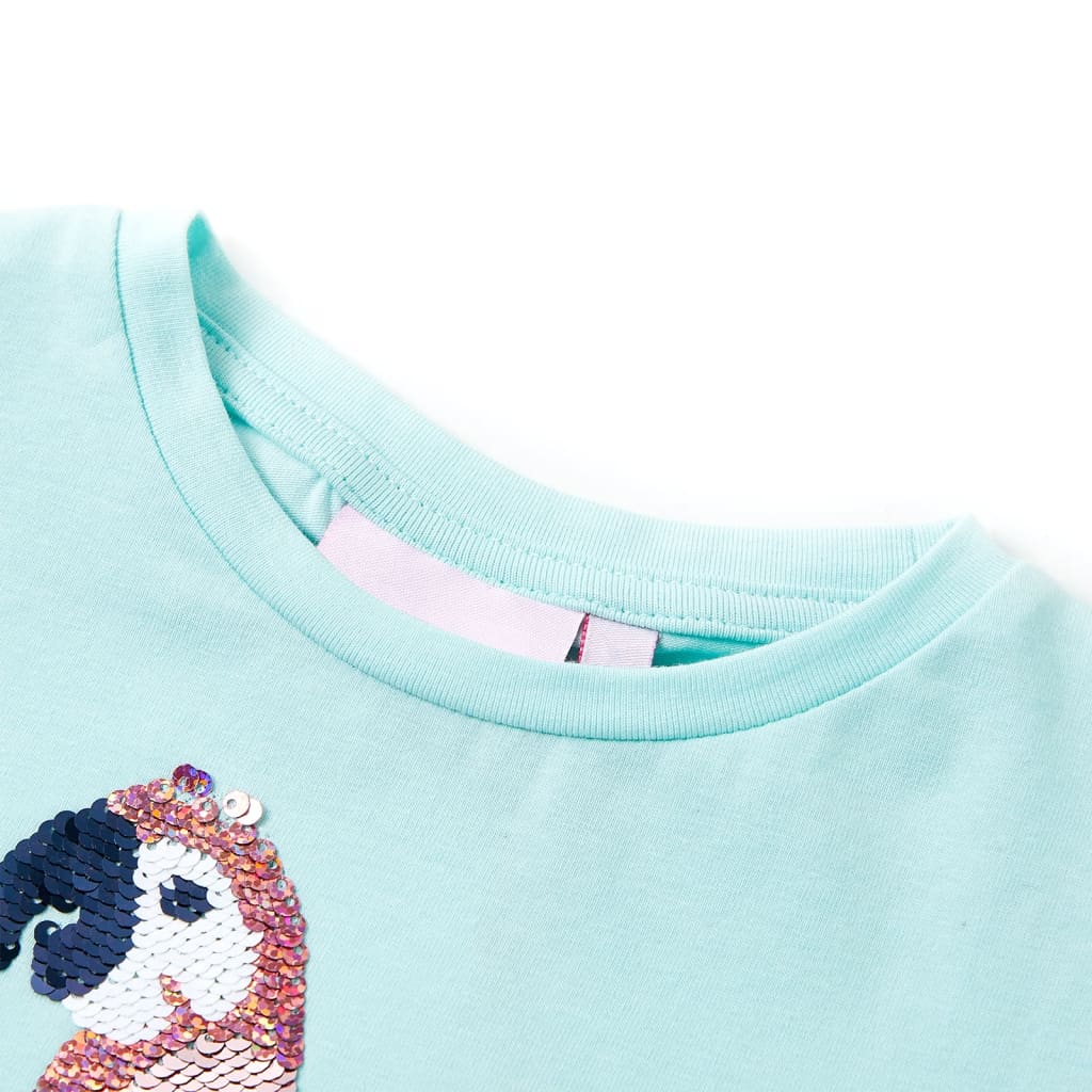 VidaXL Chemise enfant 116 bleu mer clair