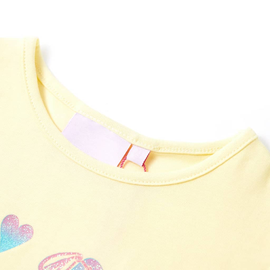 VidaXL Chemise enfant 140 jaune doux