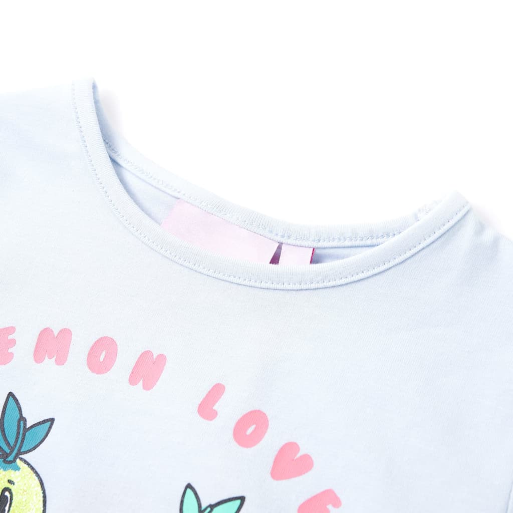 VidaXL Chemise enfant 140 bleu clair