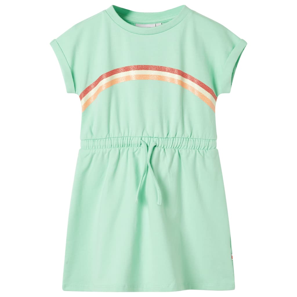 VidaXL Robe enfant avec cordon de serrage 92 vert vif