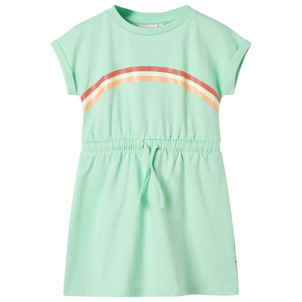 VidaXL robe enfant avec cordon 140 vert vif