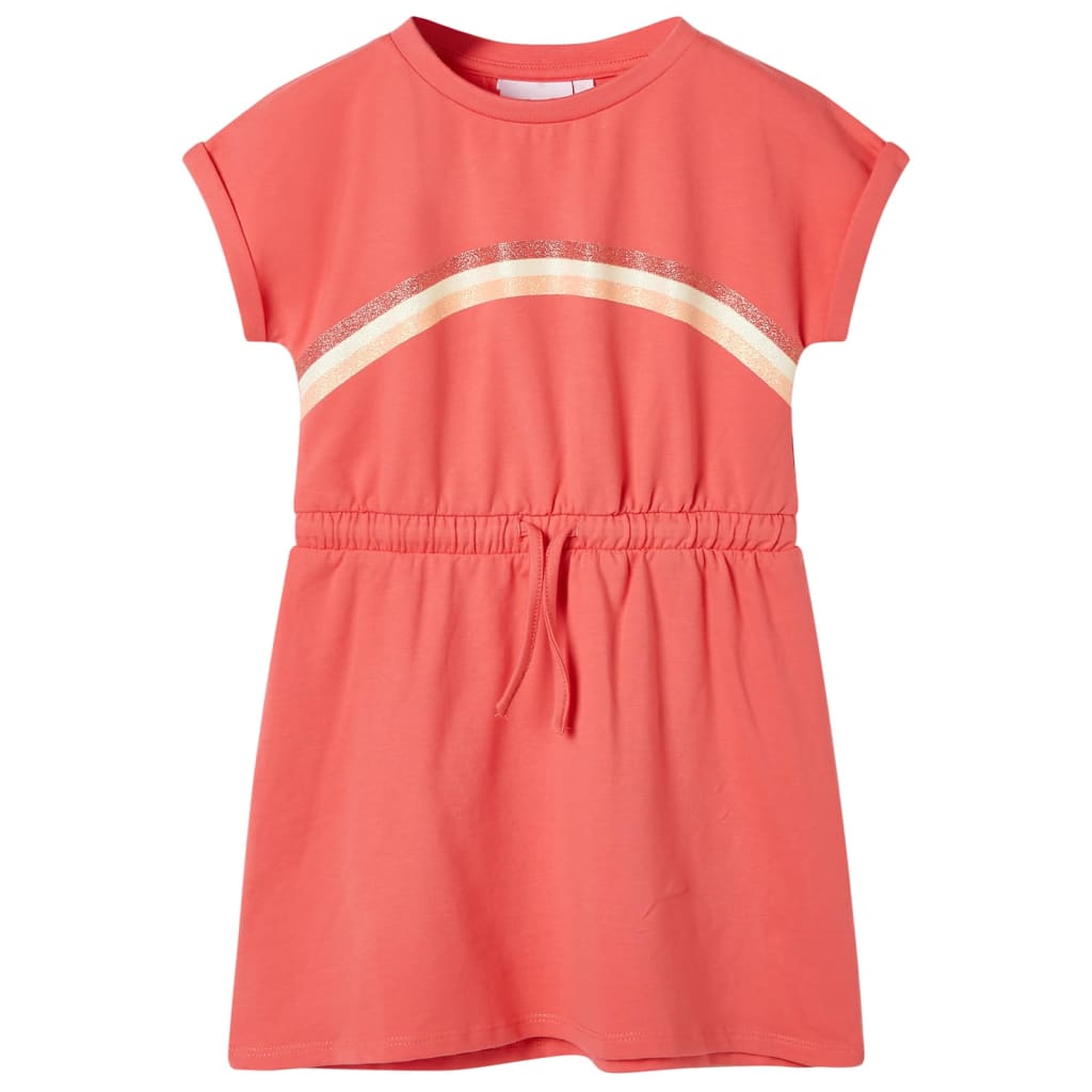 VidaXL Robe enfant avec cordon 92 corail