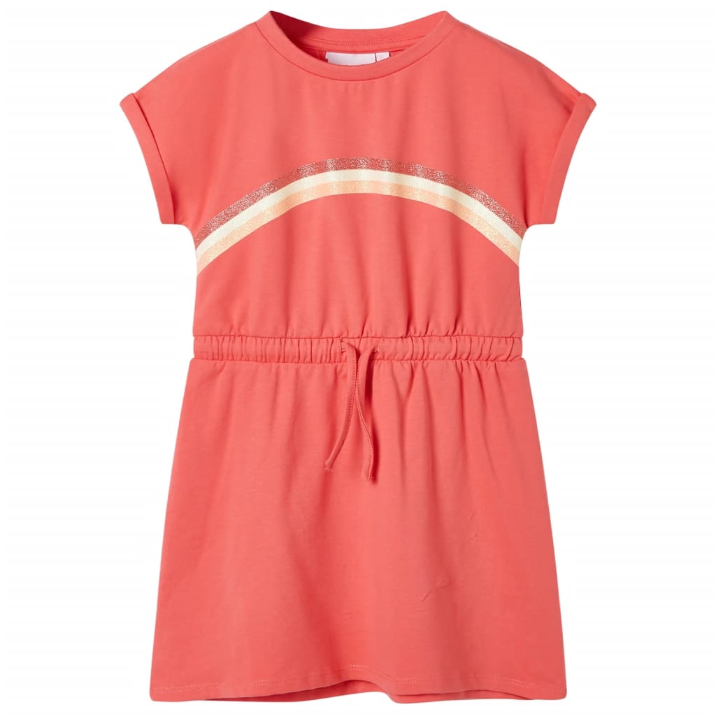 VidaXL Robe enfant avec cordon 116 corail