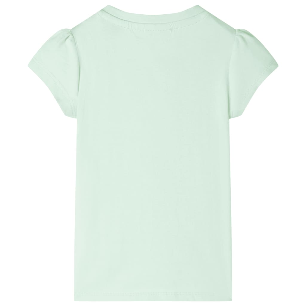 VidaXL Chemise enfant à manches courtes 128 vert tendre