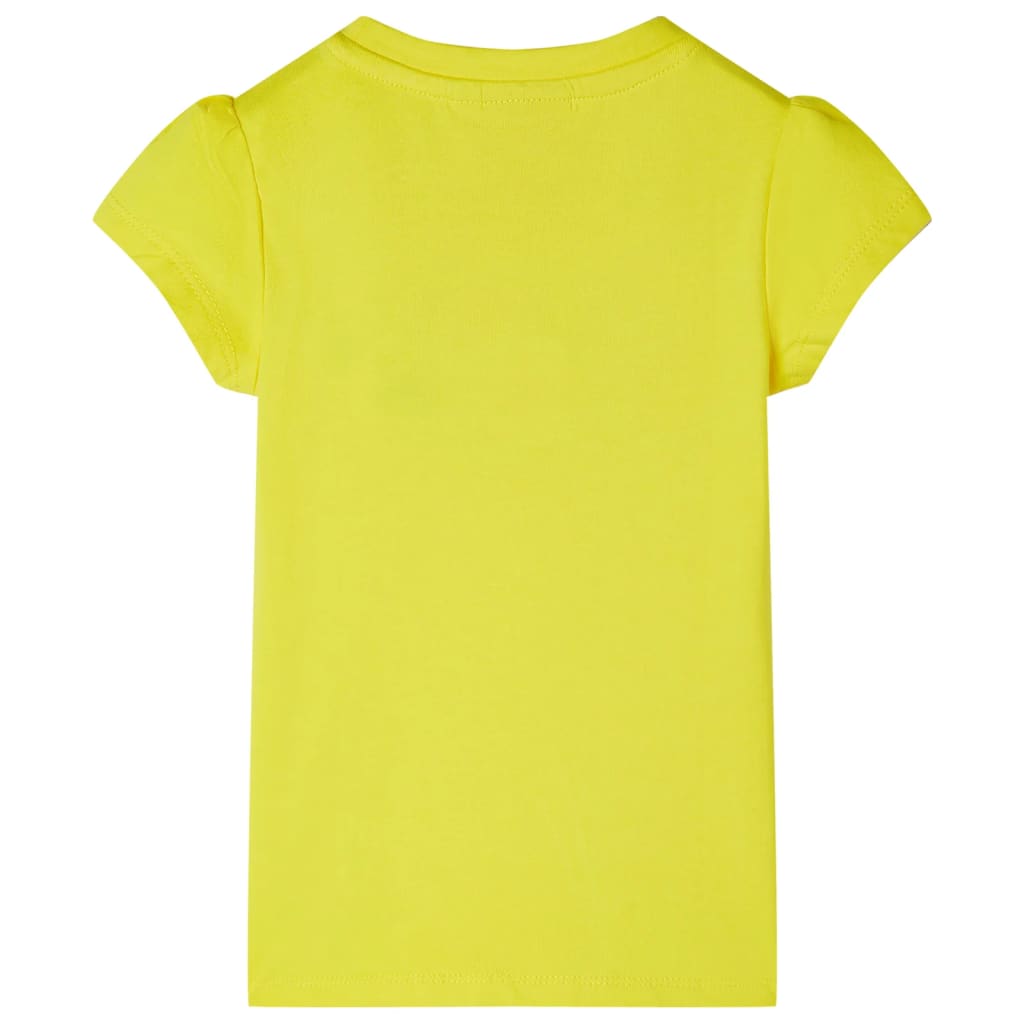 VidaXL Chemise enfant à manches courtes 140 jaune vif