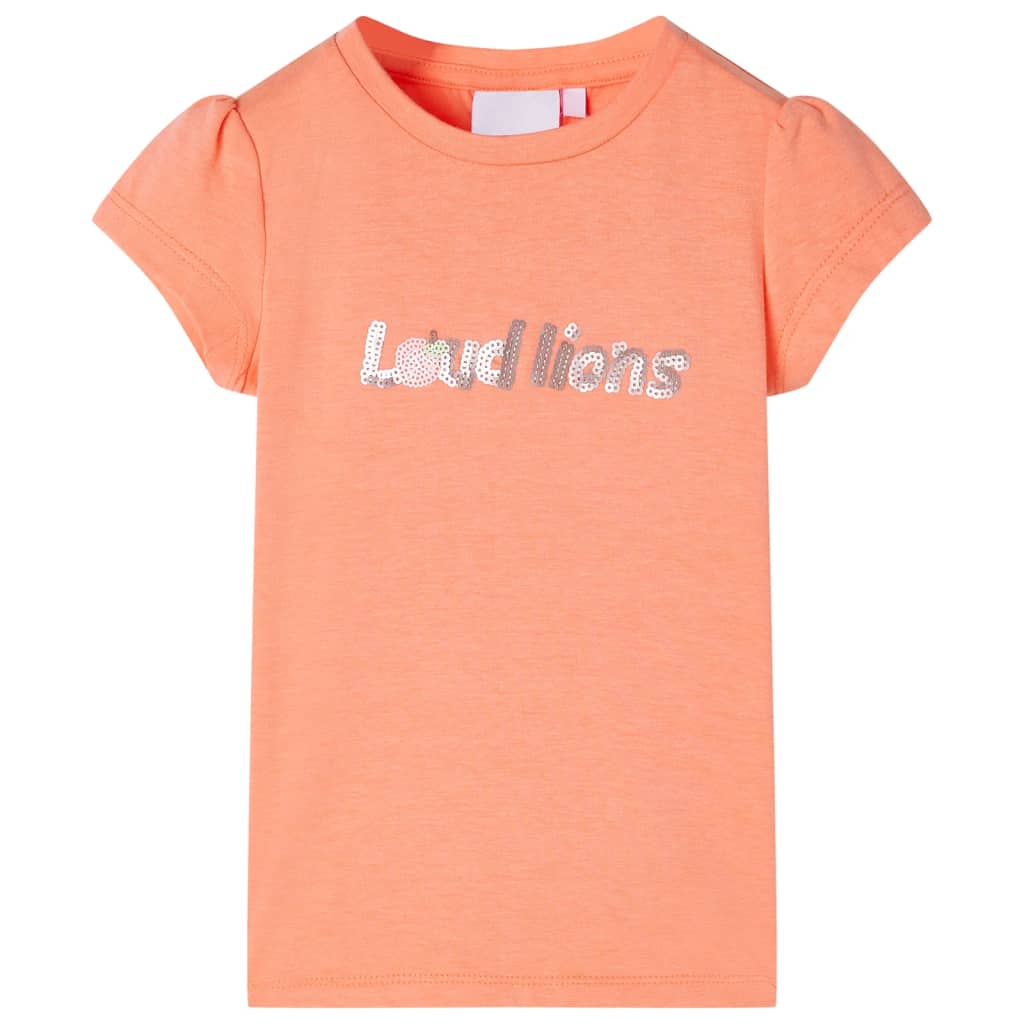 VidaXL Chemise enfant à manches courtes 92 orange fluo