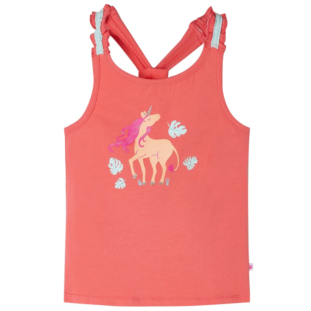 VidaXL Haut enfant 128 couleur corail
