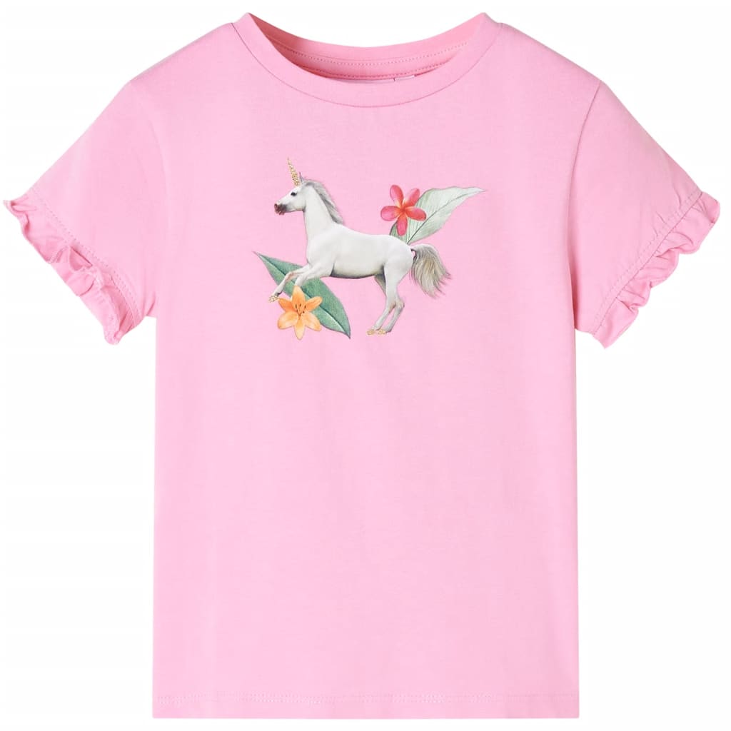 VidaXL Chemise enfant à manches courtes 104 rose vif