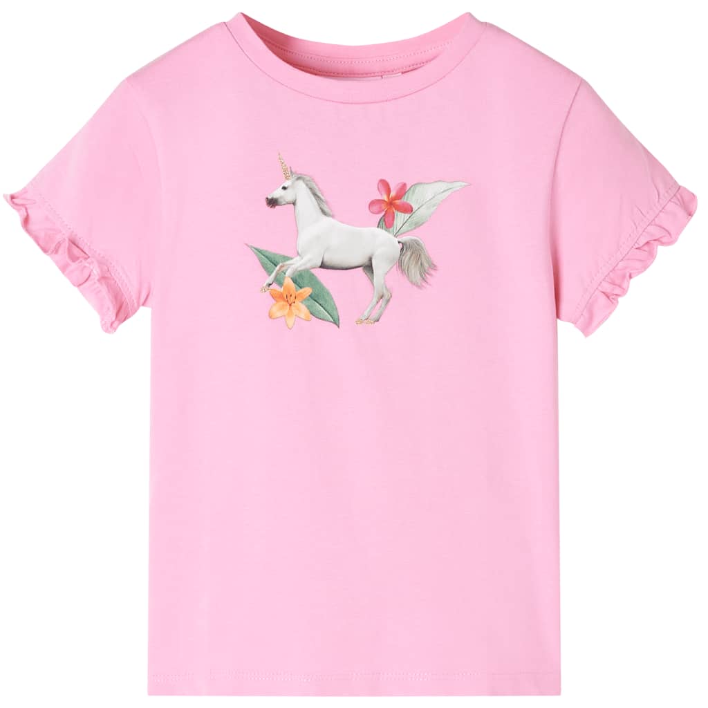 VidaXL Chemise enfant à manches courtes 140 rose vif
