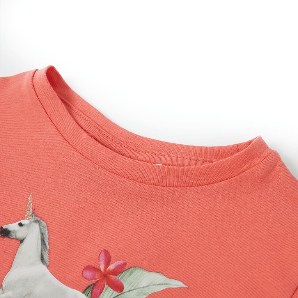 VidaXL Chemise enfant à manches courtes 128 corail
