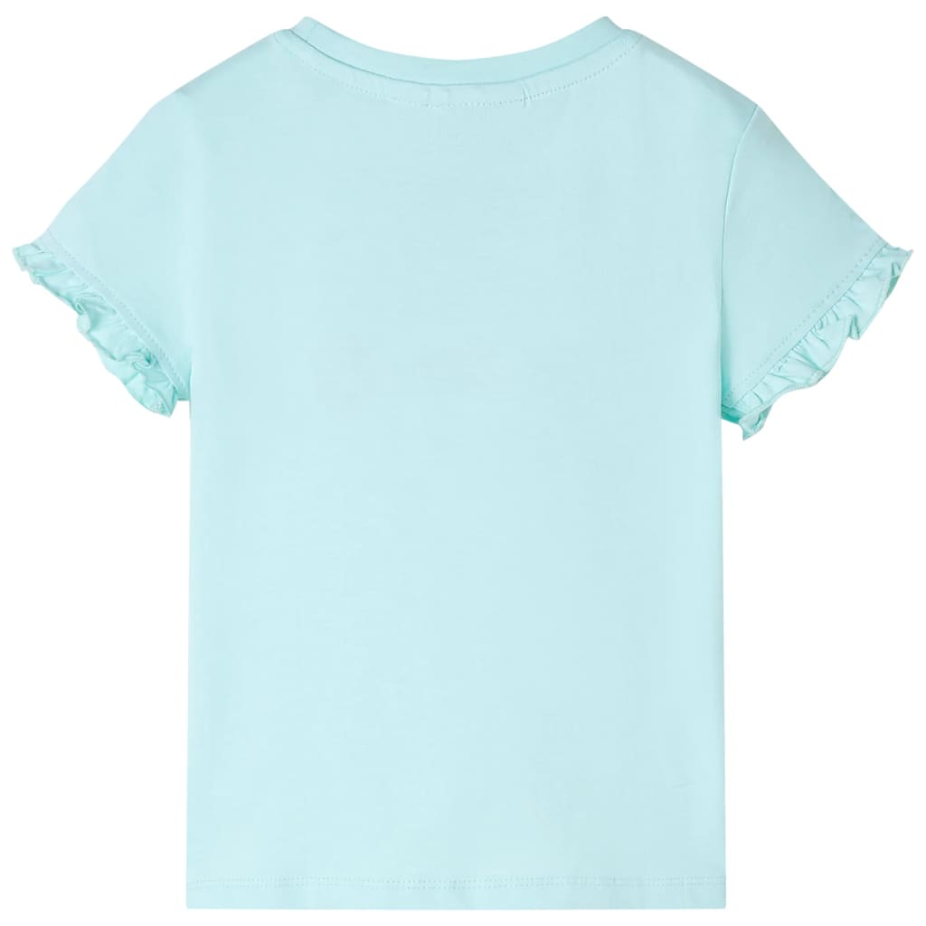 VidaXL Chemise enfant à manches courtes 116 bleu mer clair