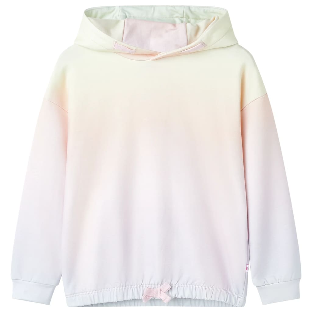 VidaXL Pull enfant à capuche 92 étoiles blanc