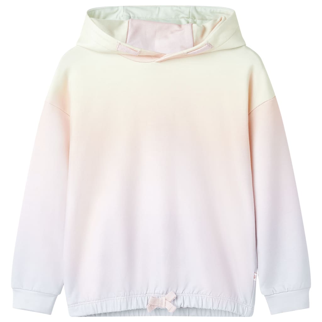 VidaXL pull enfant à capuche 128 étoiles blanc