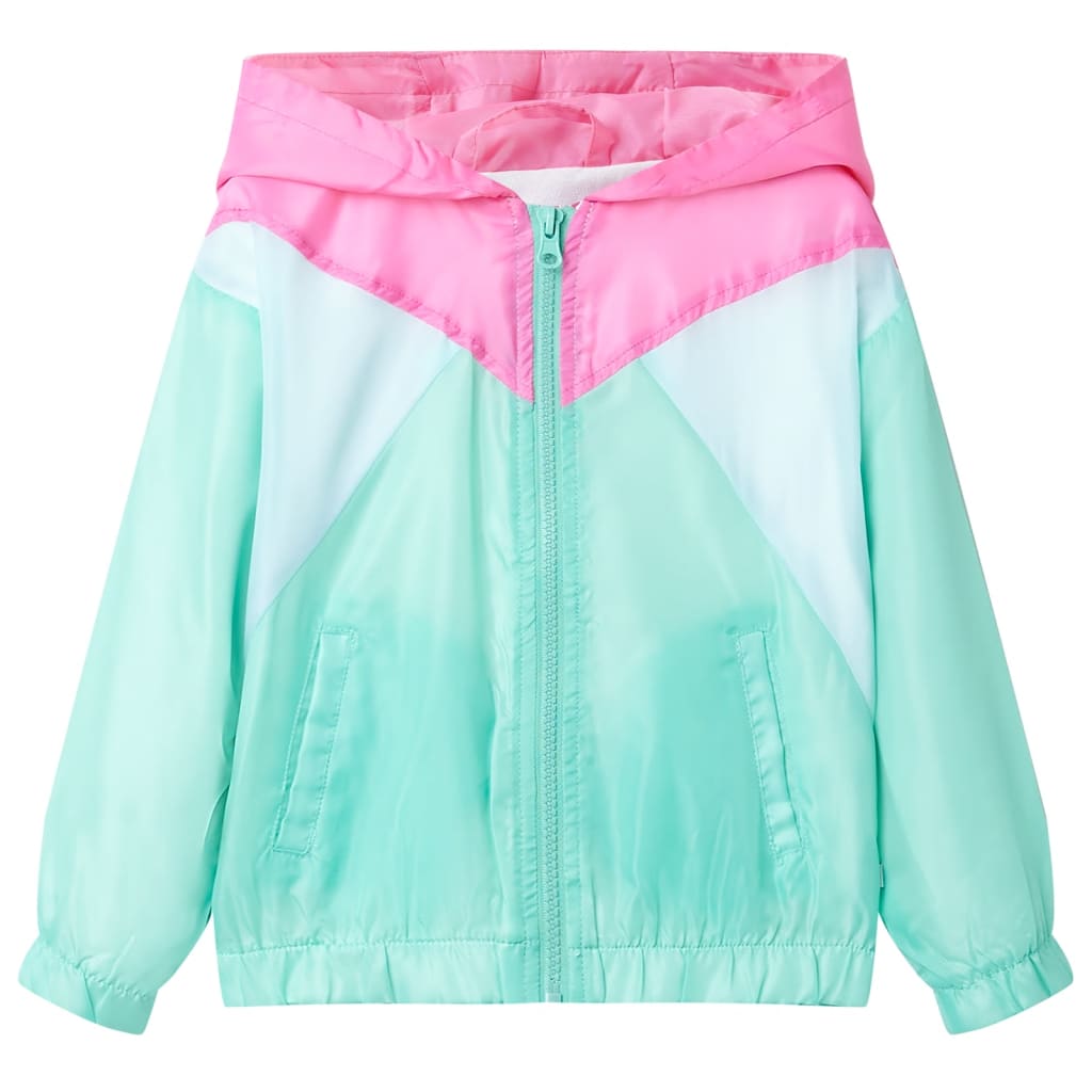VidaXL Veste enfant avec capuche et fermeture éclair 128 multicolore