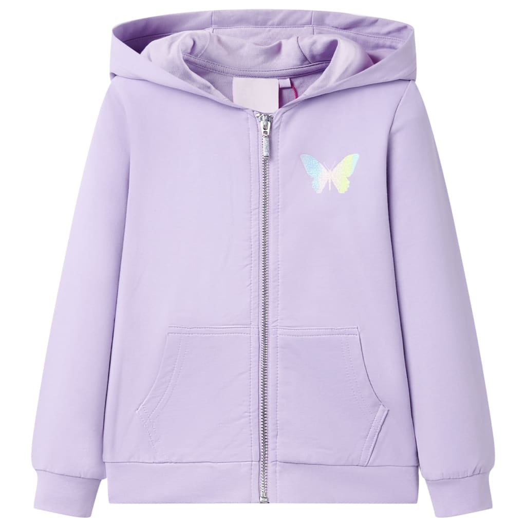 VidaXL Cardigan enfant à capuche 104 lilas