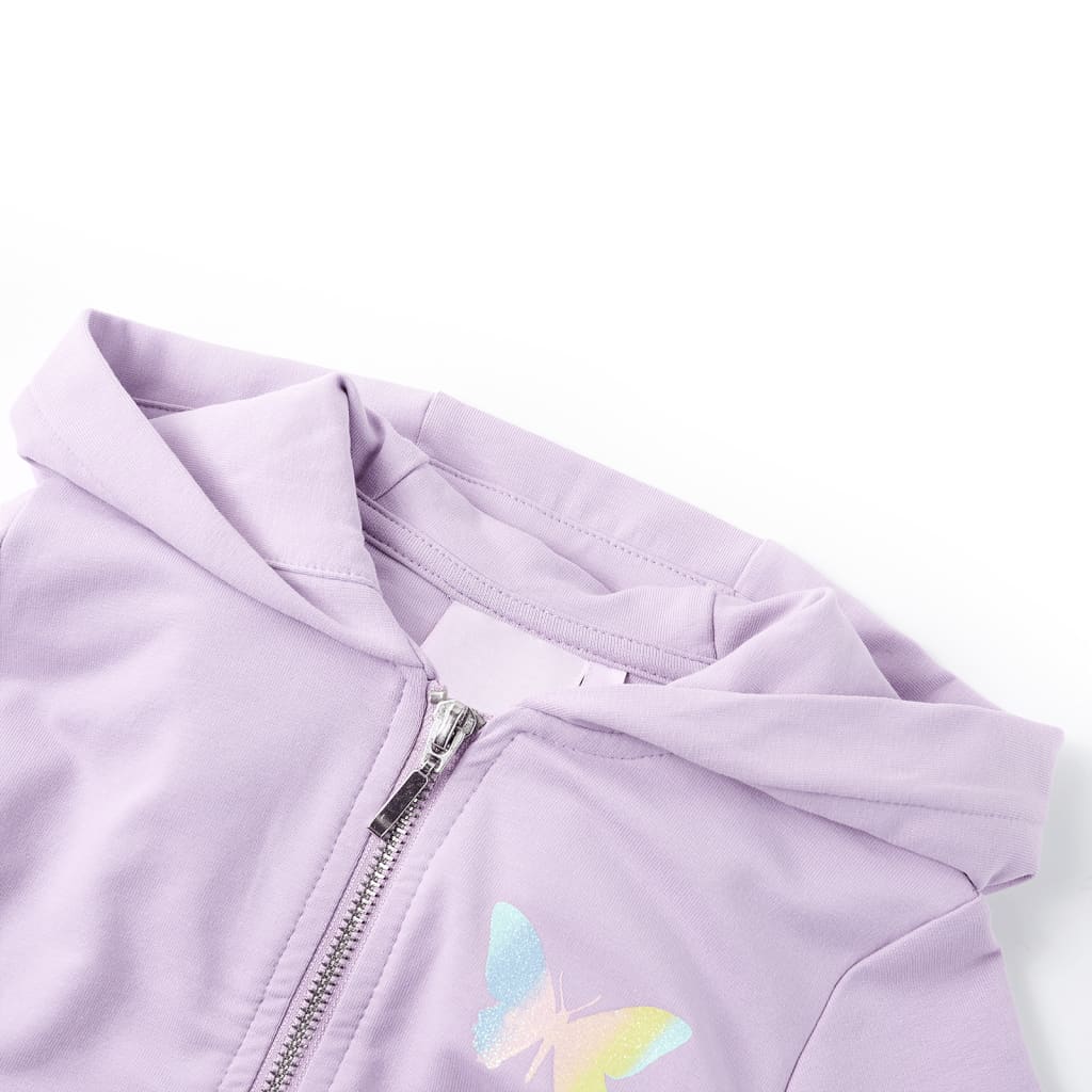 VidaXL Cardigan enfant à capuche 116 lilas