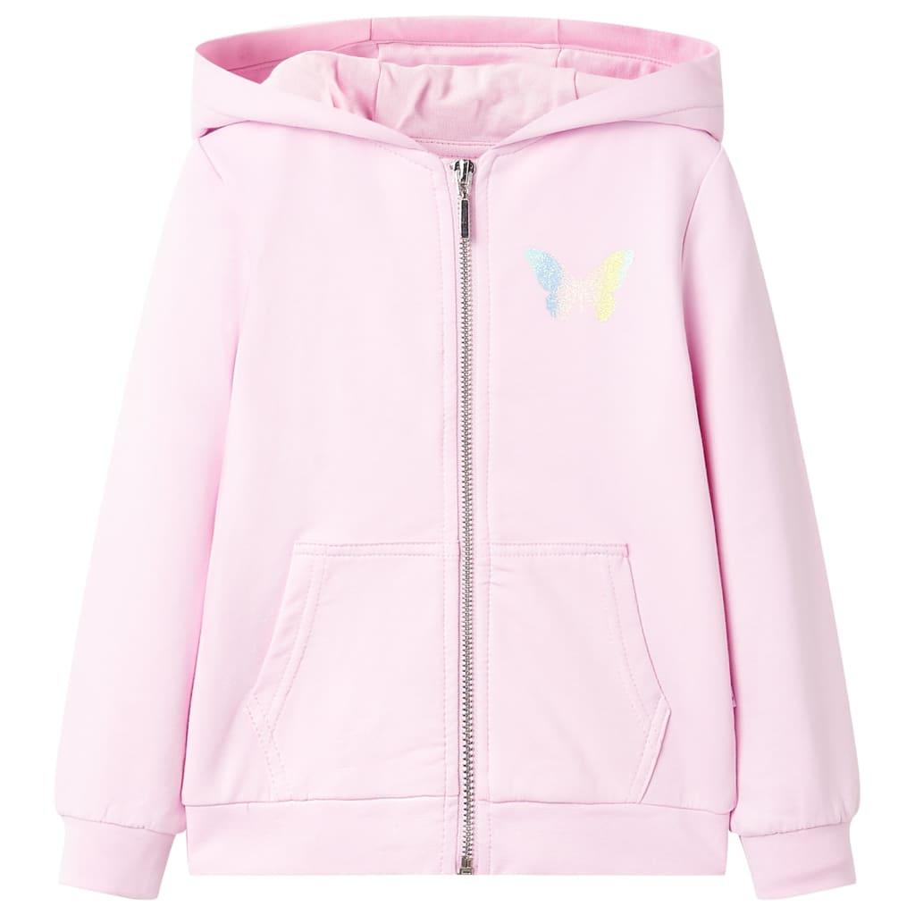 VidaXL Cardigan enfant avec capuche 92 rose clair