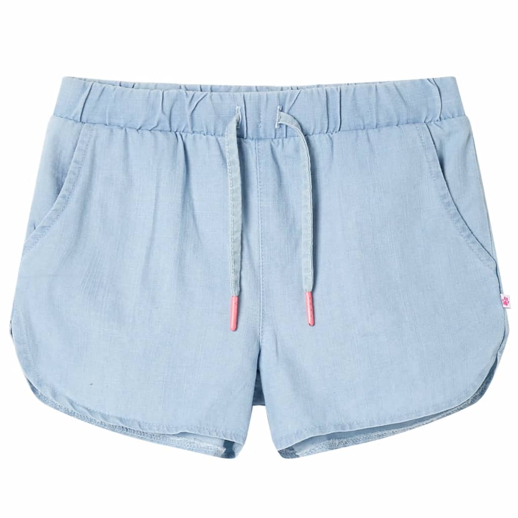VidaXL Short enfant 128 bleu denim doux