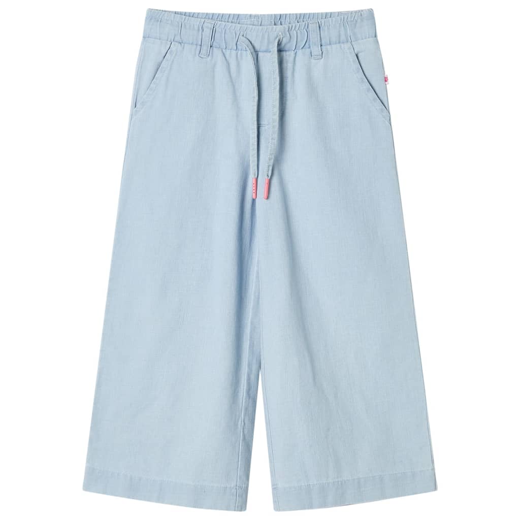 VidaXL Pantalon enfant 128 bleu denim doux