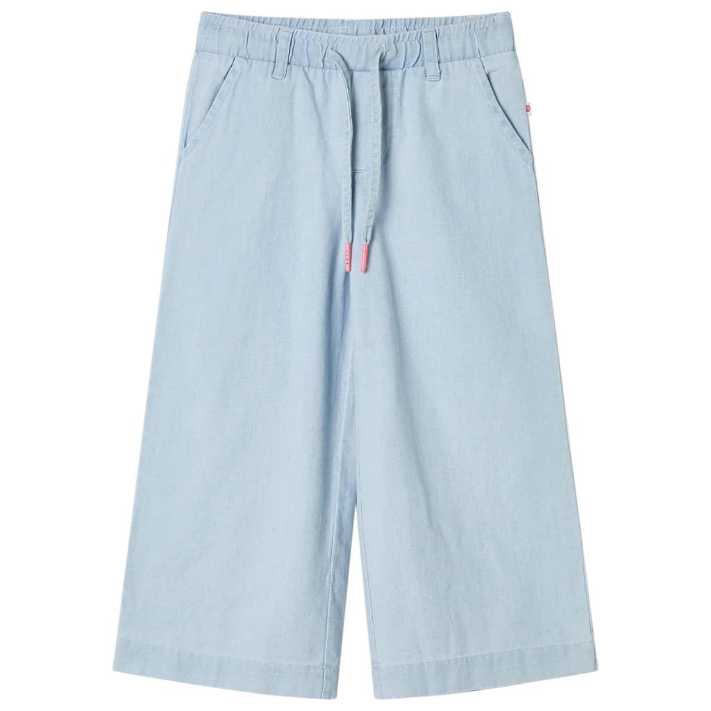VidaXL Pantalon enfant 140 bleu denim doux