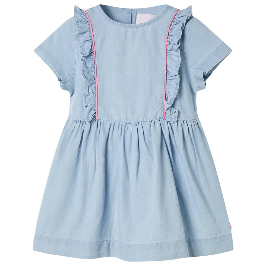 VidaXL Robe enfant à volants 104 bleu doux