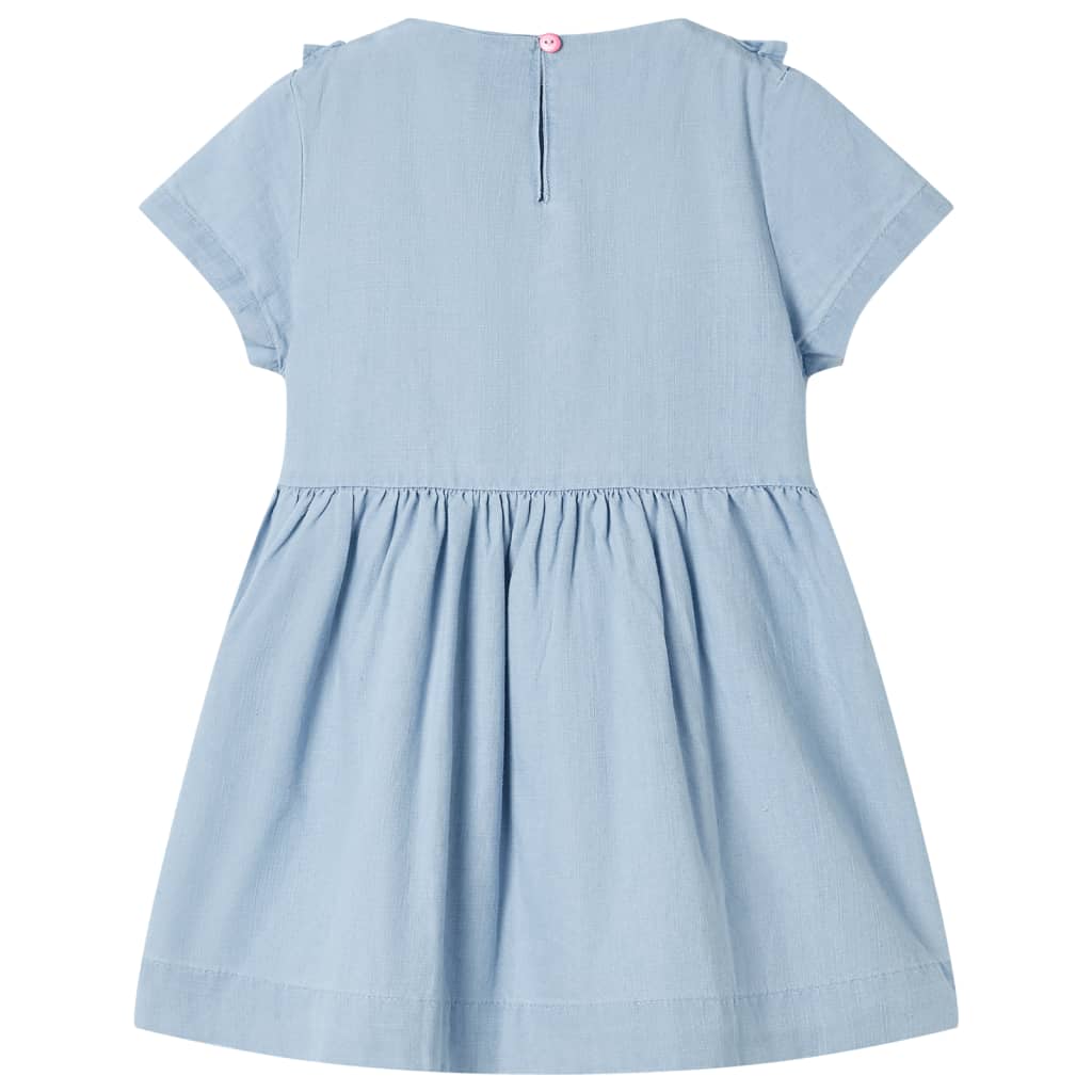 VidaXL Robe enfant à volants 116 bleu doux