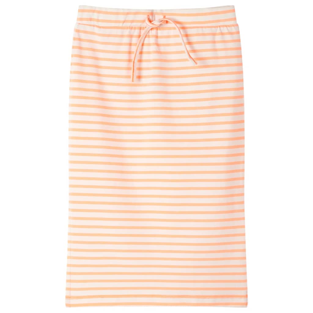 VidaXL Jupe enfant droite à rayures 140 orange fluo