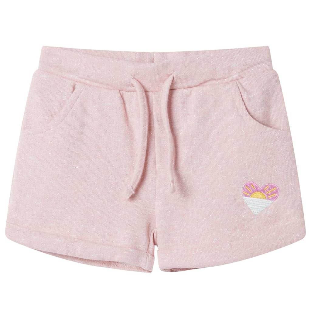 VidaXL Short enfant avec cordon de serrage 128 rose clair mélangé
