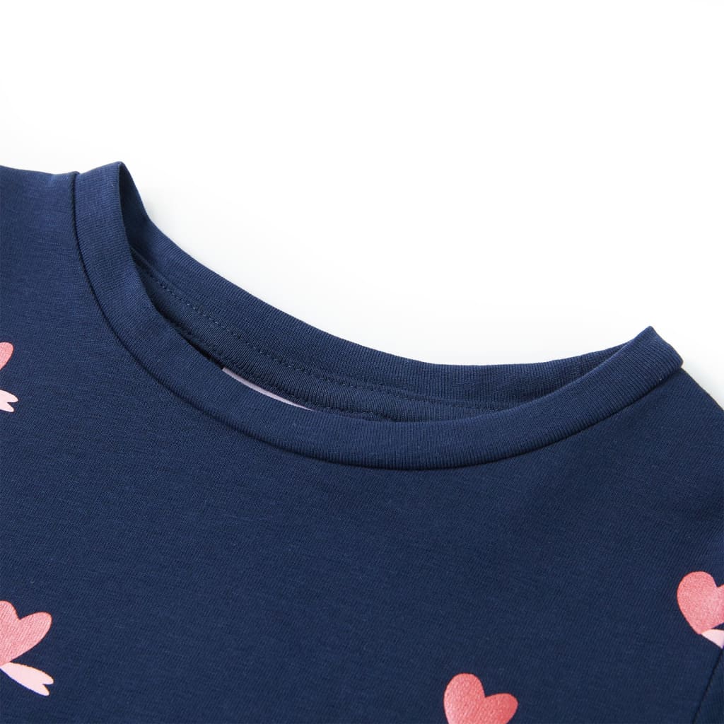 VidaXL chemise enfant 128 bleu marine