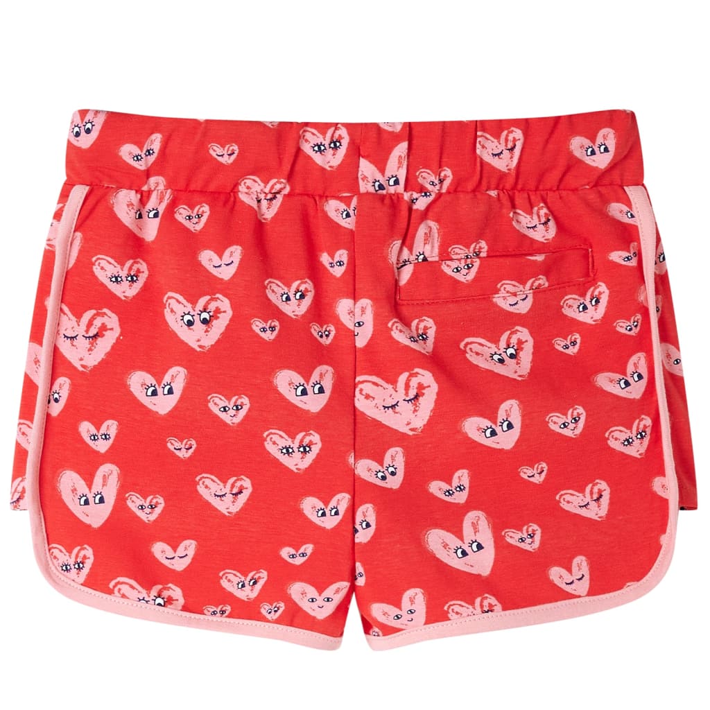 VidaXL Short enfant avec cordon de serrage 128 rouge