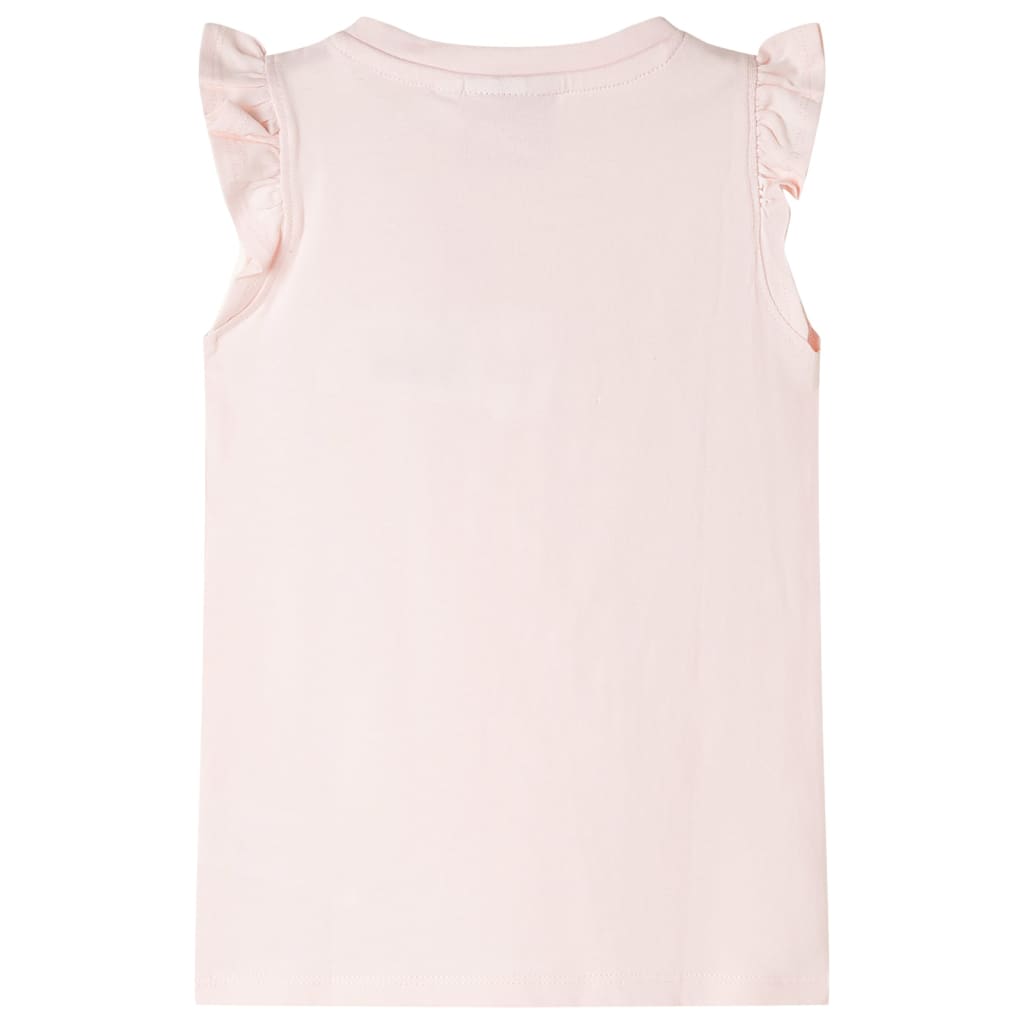 VidaXL Chemise enfant avec volants sur les manches 104 rose tendre