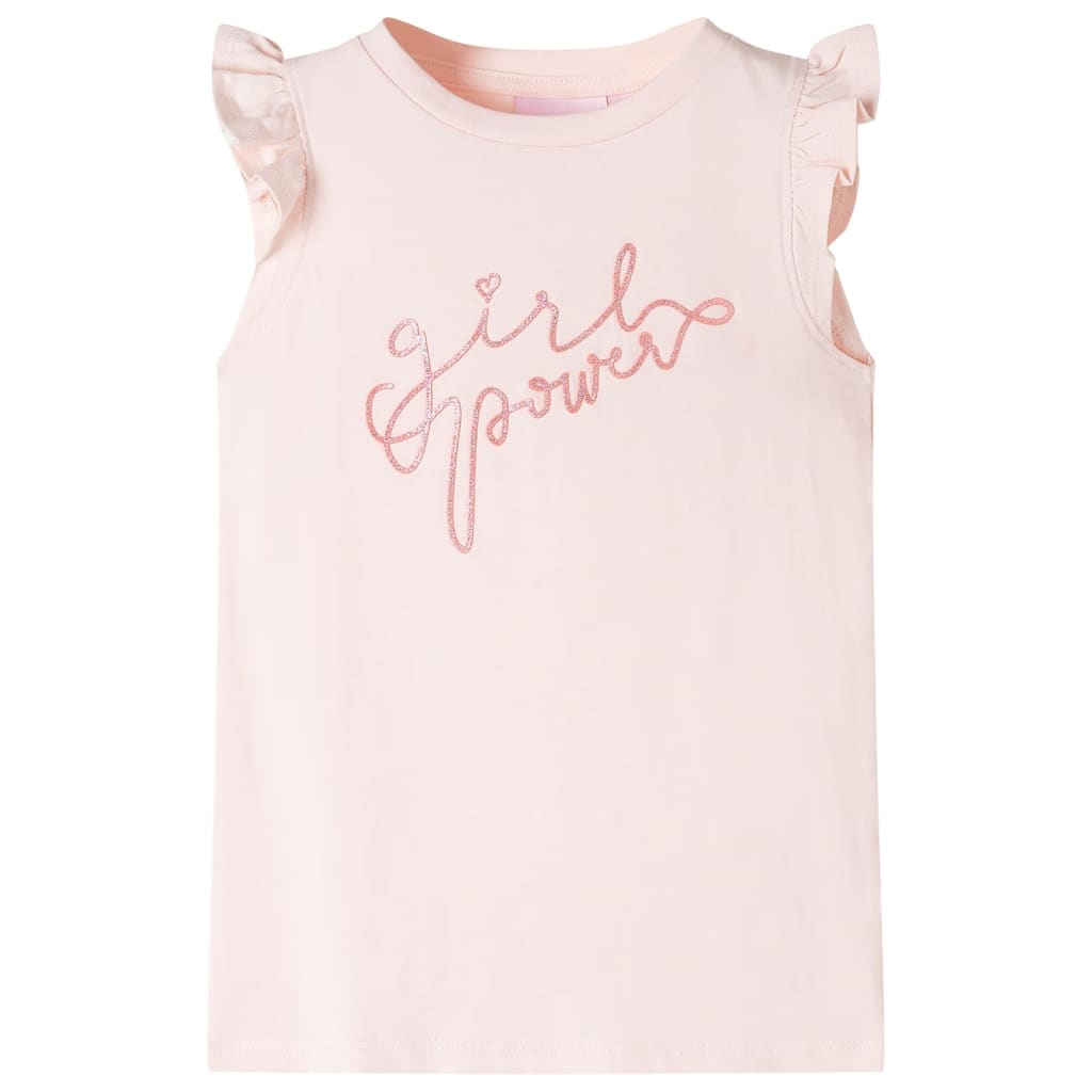 VidaXL Chemise enfant avec volants sur les manches 128 rose tendre