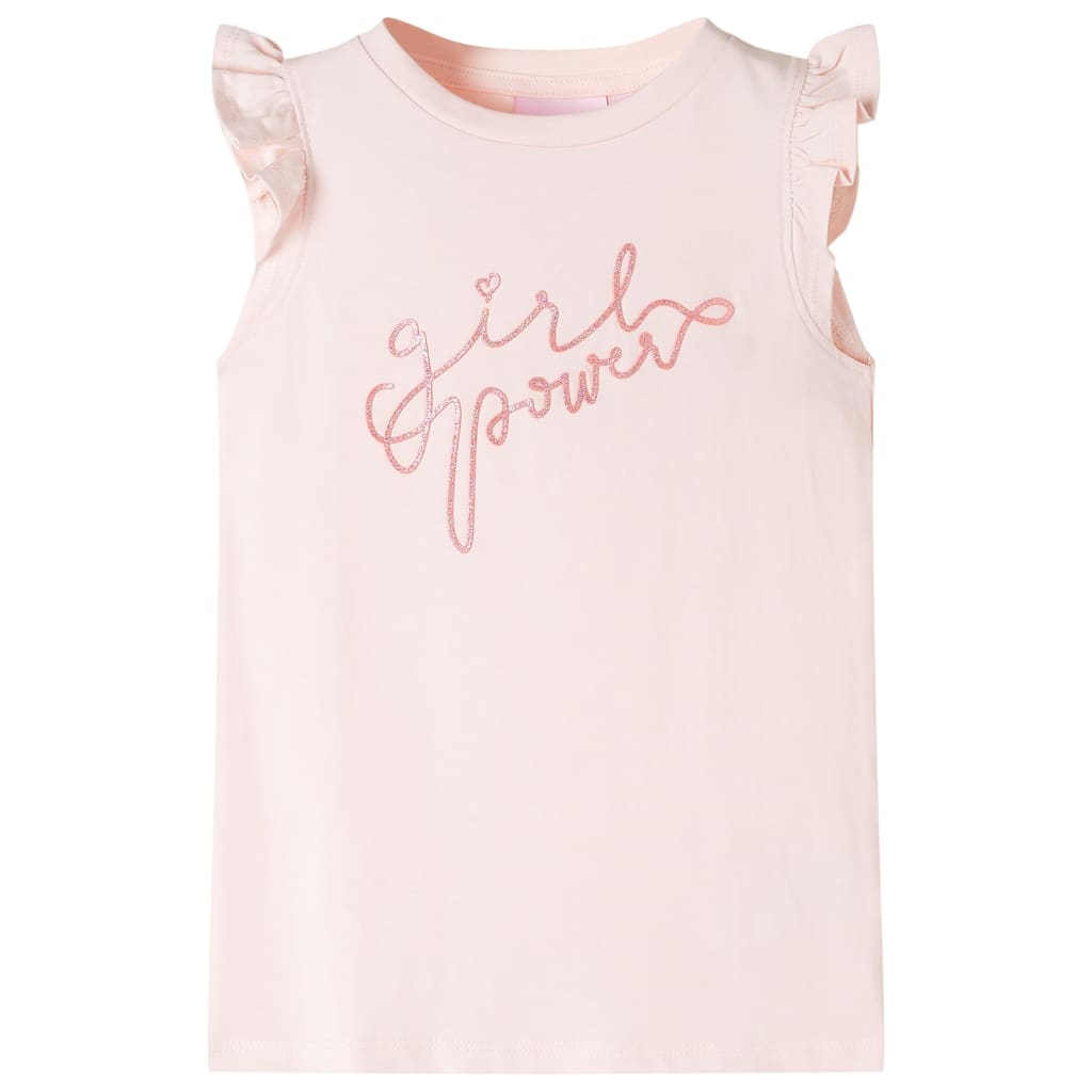 VidaXL Chemise enfant avec volants sur les manches 140 rose tendre
