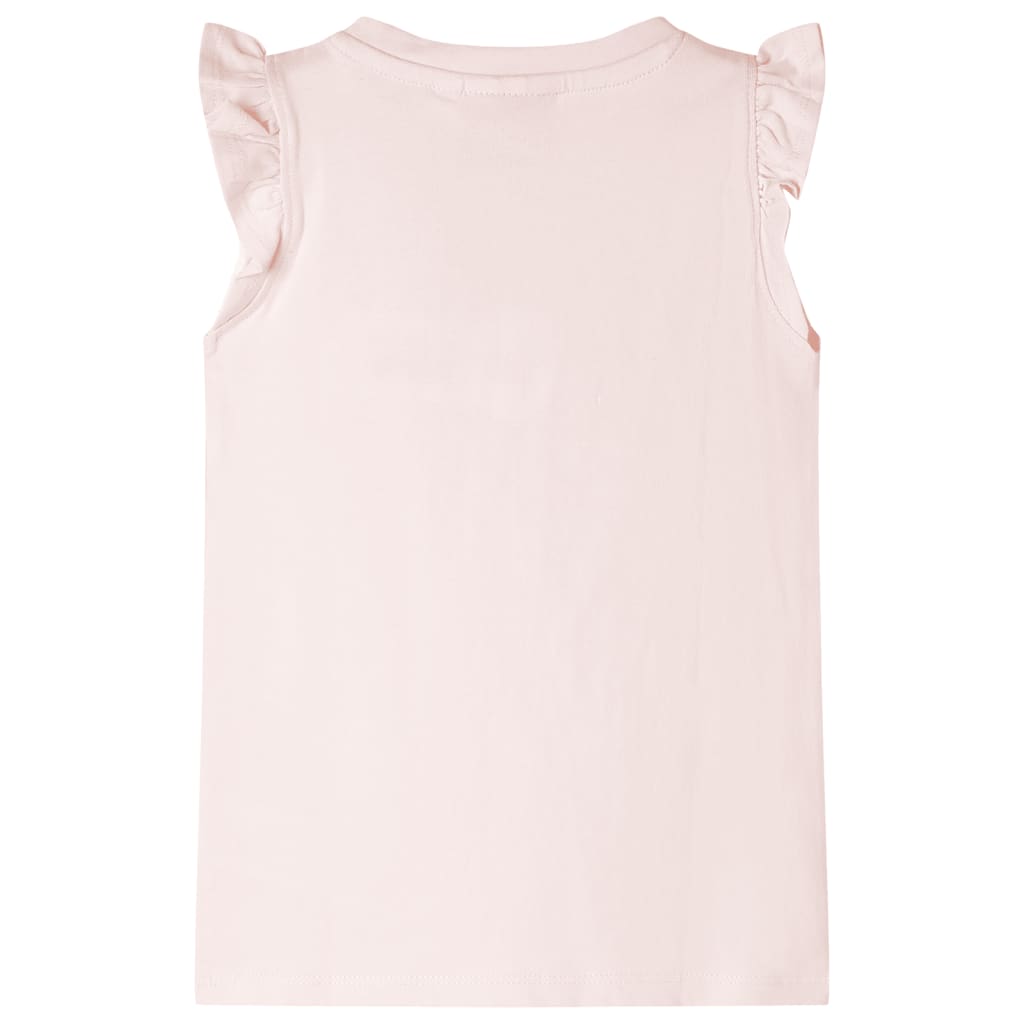 VidaXL Chemise enfant avec volants sur les manches 140 rose tendre