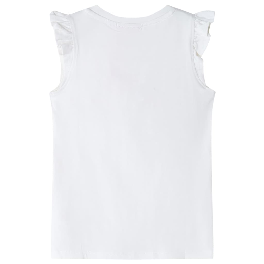 VidaXL Chemise enfant avec volants sur les manches 116 écru