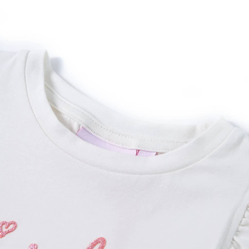 VidaXL Chemise enfant avec volants sur les manches 116 écru