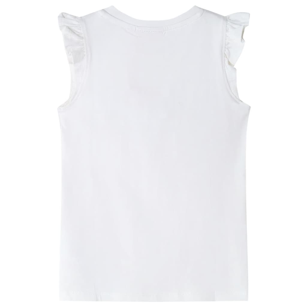 VidaXL Chemise enfant avec volants sur les manches 140 écru