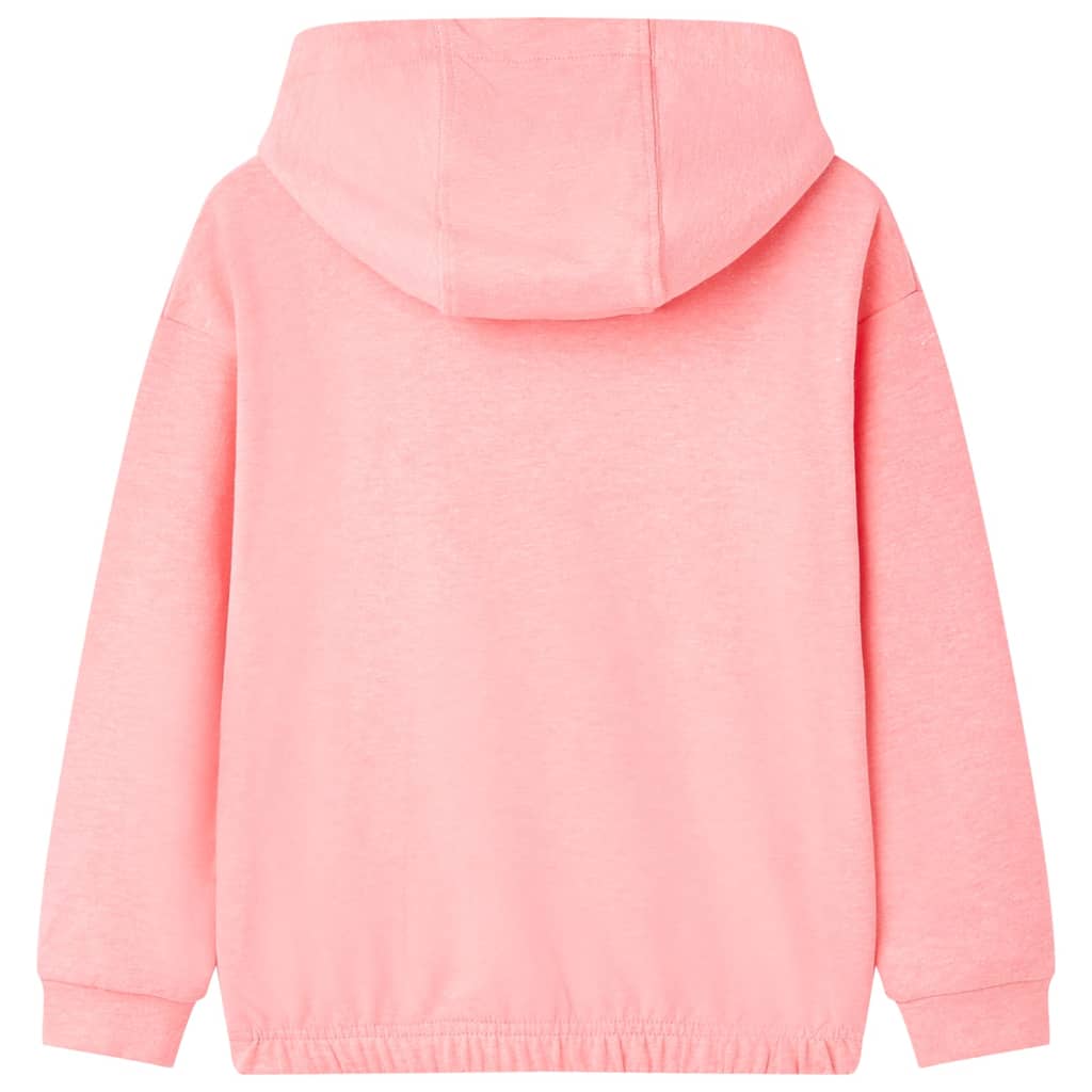 VidaXL Pull enfant à capuche 128 rose vif
