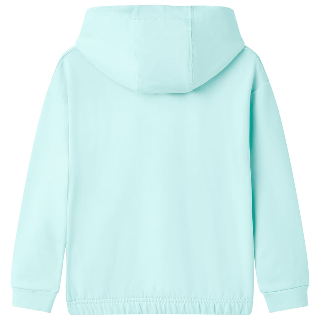 VidaXL pull enfant avec capuche 140 bleu mer clair